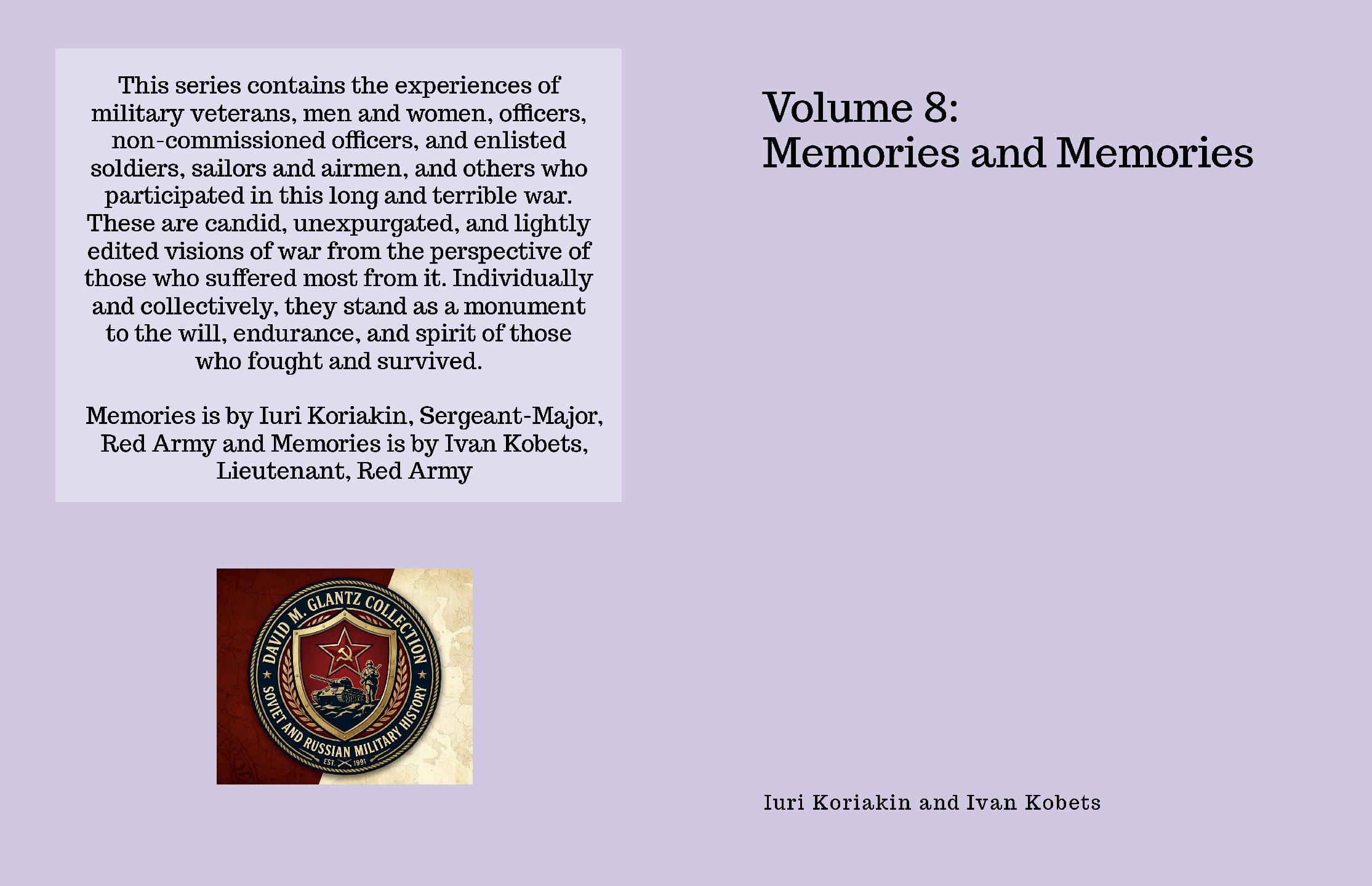 M-008 Volume 8: Memories and Memories